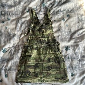 Boohoo Camo Overall Dress